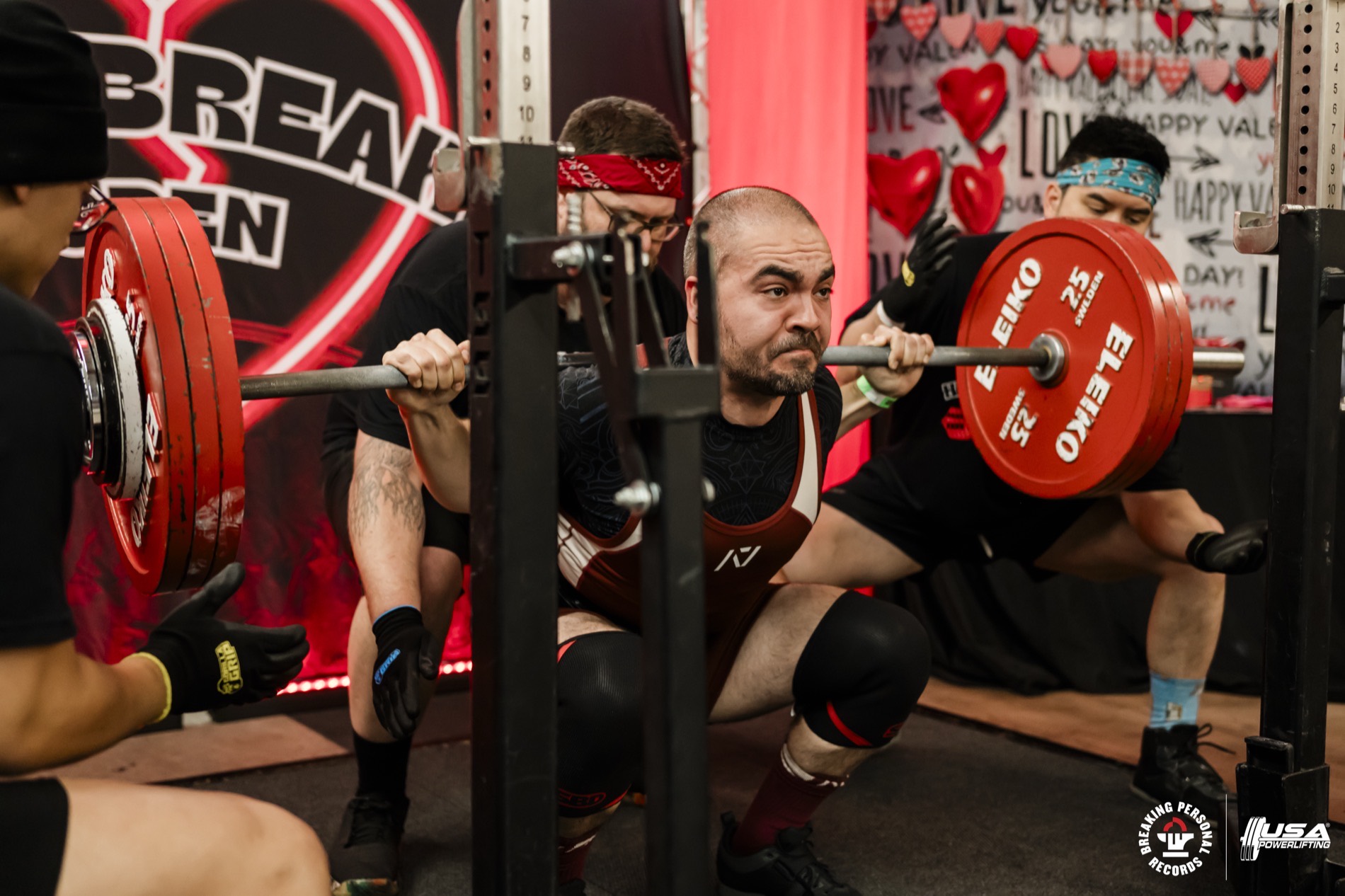 Eric Moseley squatting at the Heartbreak Open